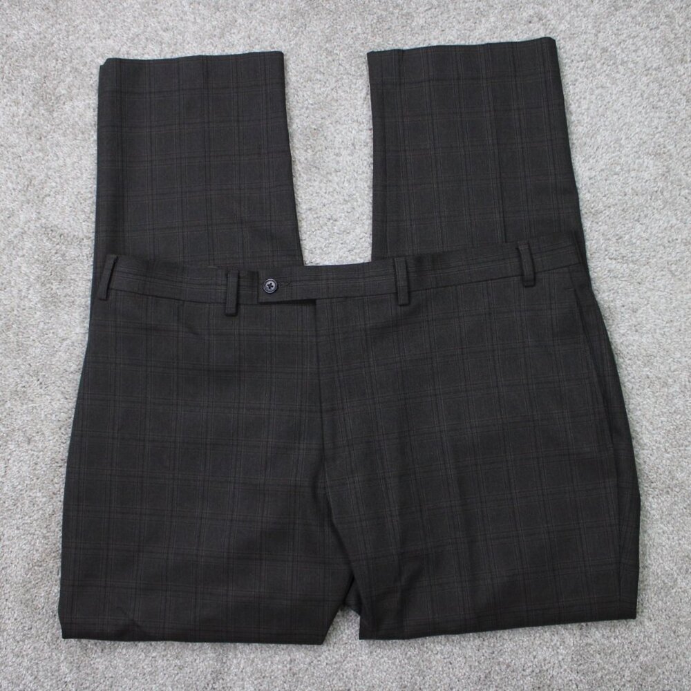 LAUREN Ralph Lauren Pants Mens 40x30‎ Brown Polyester/Viscose Stretch Flat Front